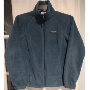 Columbia Medium Teal Fleece Jacket Outdoor Soft Athletic